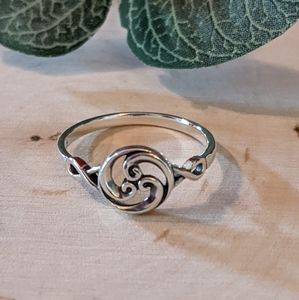 925 Sterling Silver Ring Spirals Women's Jewelry Size 6